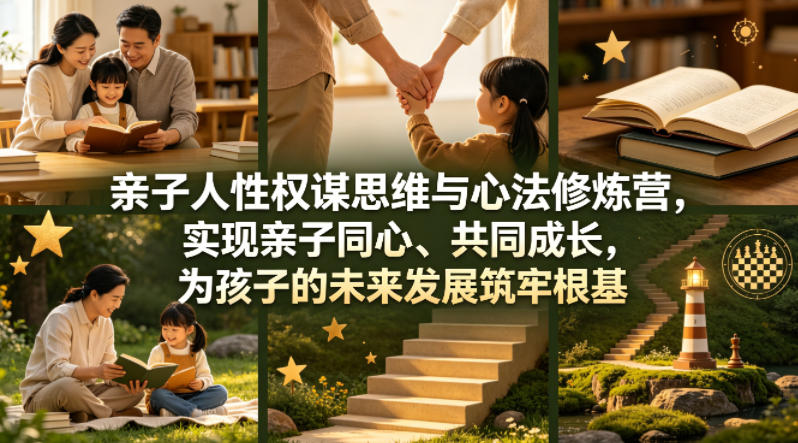 亲子人性权谋思维与心法修炼营，实现亲子同心、共同成长，为孩子的未来发展筑牢根基【音频】-九九网创