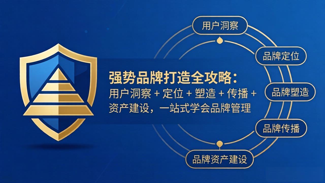 强势品牌打造全攻略：用户洞察 + 定位 + 塑造 + 传播 + 资产建设，一站式学会品牌管理-九九网创