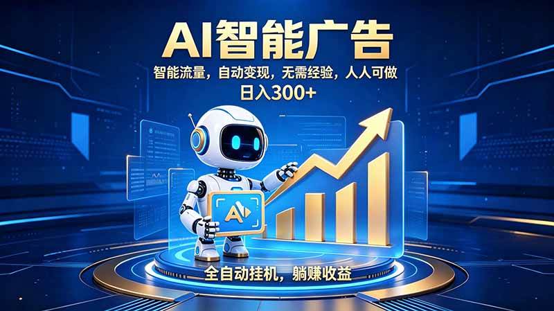 （19957期）轻资产新赛道，全自动AI广告，打造持续收益-九九网创