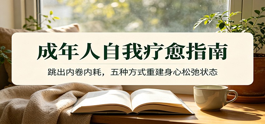 成年人自我疗愈指南：跳出内卷内耗，五种方式重建身心松弛状态-九九网创