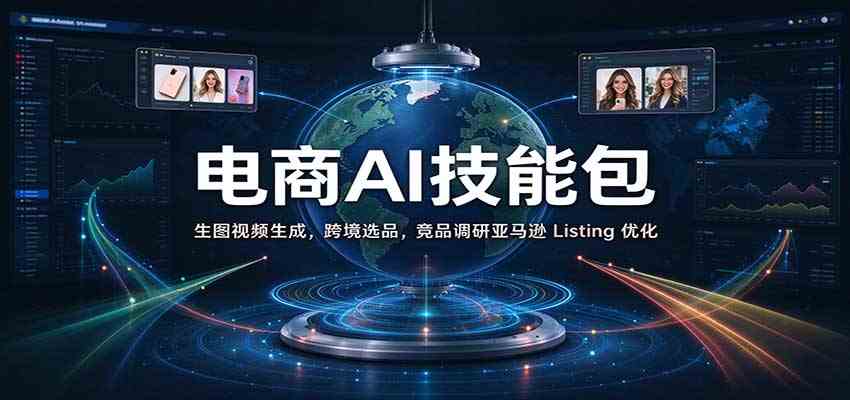 电商AI技能包：生图视频生成，跨境选品，竞品调研亚马逊 Listing 优化-九九网创