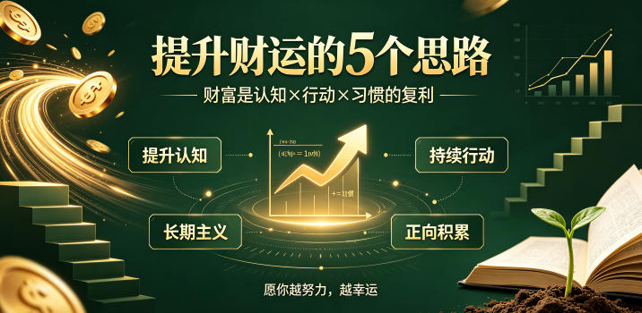 付费文章：提升财运的5个思路——财富是认知x行动x习惯的复利，愿你越努力，越幸运-九九网创