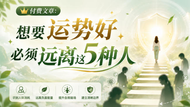 付费文章：想要运势好，必须远离这5种人-九九网创