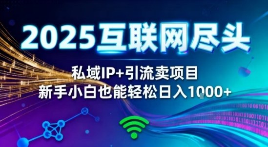 2025网创尽头王炸项目！私域IP+精准引流，新手小白在家躺賺日入1k，零经验也能上手【揭秘】-九九网创