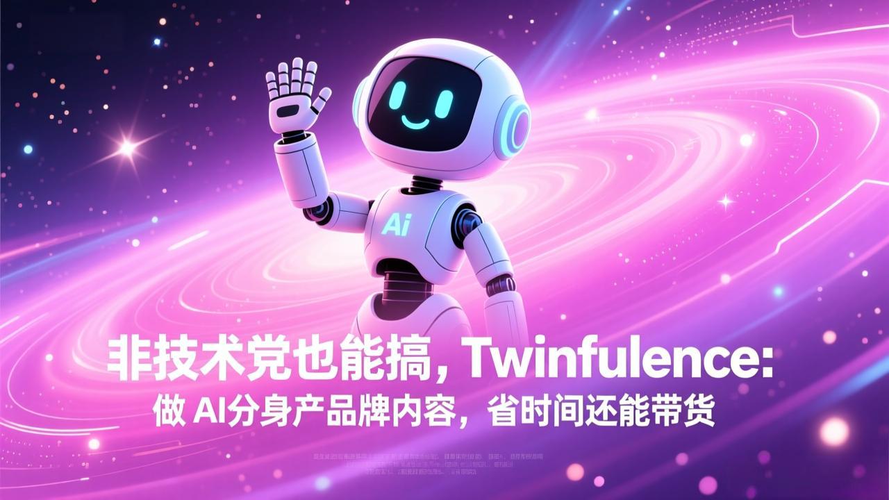 非技术党也能搞!Twinfluence:做 AI 分身产品牌内容,省时间还能带货-九九网创