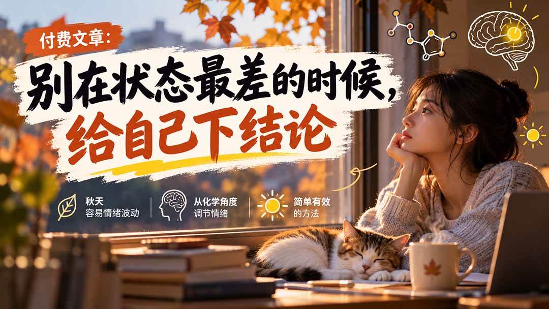 （20716期）【无水印】某付费文章：别在状态最差的时候，给自己下结论-九九网创