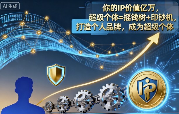 你的IP价值亿万，超级个体=摇钱树+印钞机，打造个人品牌，成为超级个体-九九网创