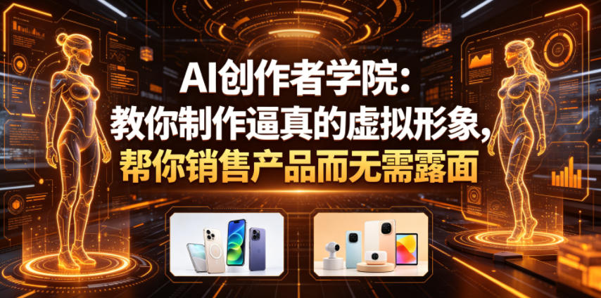 AI创作者学院:教你制作逼真的虚拟形象,帮你销售产品而无需露面【原创双语字幕】-九九网创