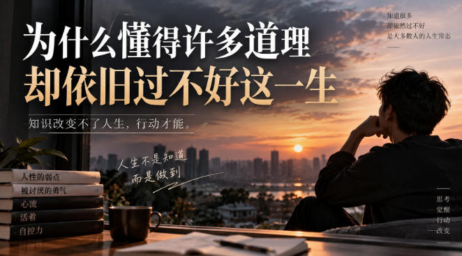 某社群精选文：为什么懂得许多道理却依旧过不好这一生？-九九网创