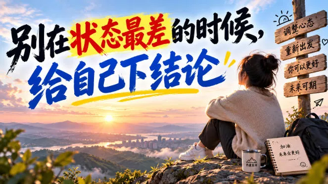 某公众号付费文章：别在状态最差的时候，给自己下结论-九九网创