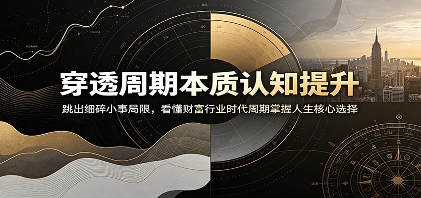穿透周期本质认知提升：跳出细碎小事局限，看懂财富行业时代周期掌握人生核心选择-九九网创