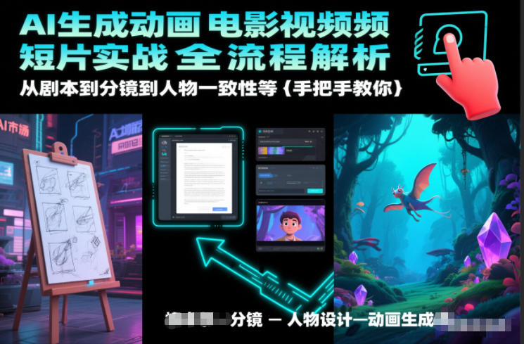 AI生成动画电影视频短片实战全流程解析，从剧本到分镜到人物一致性等手把手教你-九九网创