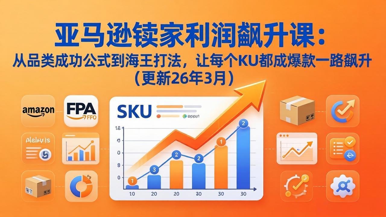 亚马逊卖家利润飙升课:从品类成功公式到海王打法,让每个SKU都成爆款一路飙升(更新26年3月 亚马逊卖家利润飙升课:从品类成功公式到海王打法,让每个SKU都成爆款一路飙升(更新26年3月