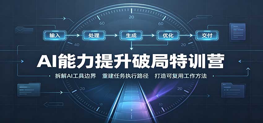 AI能力提升破局特训营:掌握AI交互逻辑,内容创作,搭建工作流-九九网创