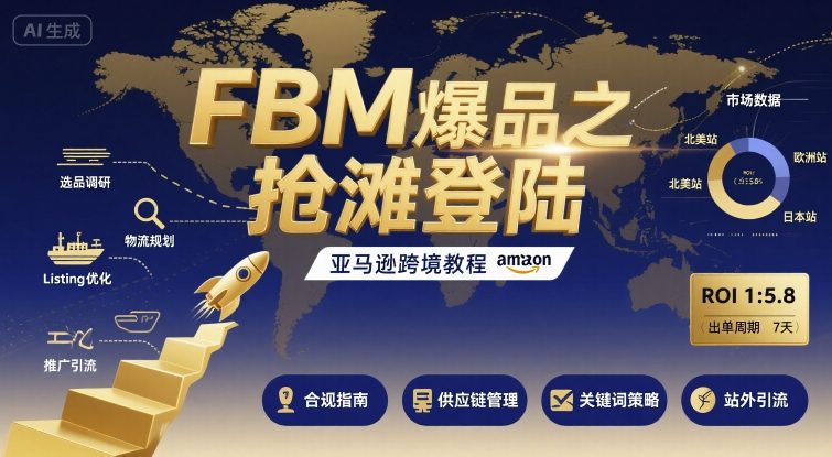 FBM爆品之抢滩登陆-亚马逊跨境教程-九九网创