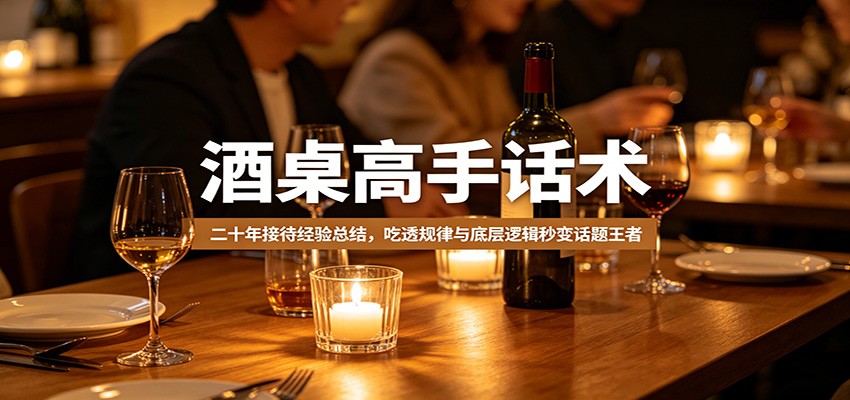 酒桌高手话术：二十年接待经验总结，吃透规律与底层逻辑秒变话题王者-九九网创