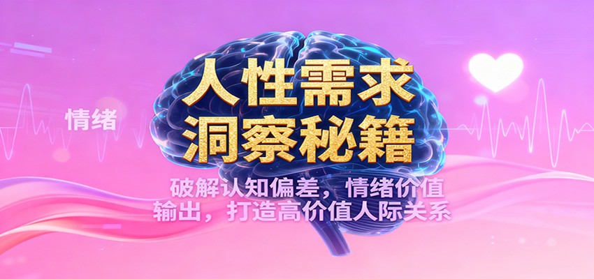 人性需求洞察秘籍，破解认知偏差，情绪价值输出，打造高价值人际关系-九九网创