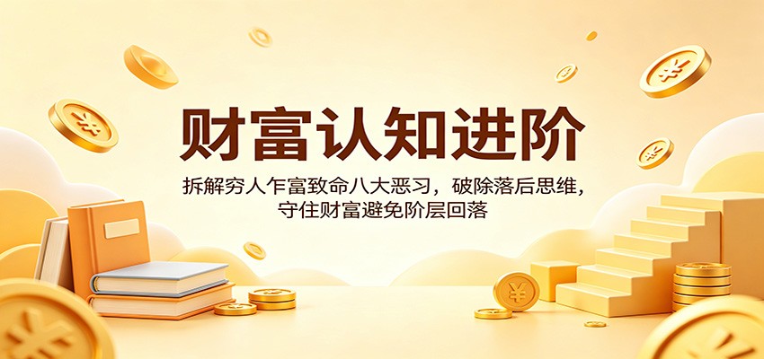 财富认知进阶：拆解穷人乍富致命八大恶习，破除落后思维，守住财富避免阶层回落-九九网创