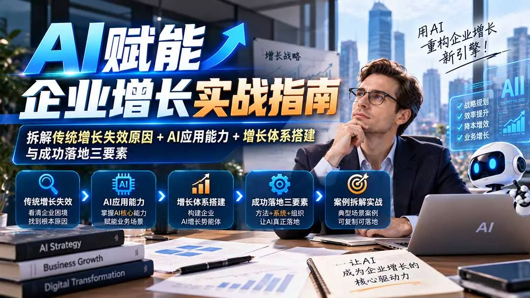 【无水印】AI赋能企业增长实战指南：拆解传统增长失效原因+AI应用能力+增长体系搭建与成功落地三要素-九九网创