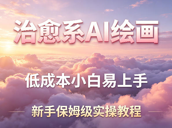 治愈系AI绘画提示词项目，低成本小白易上手，每天10分钟，新手保姆级实操教程-九九网创