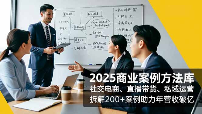 2025商业案例方法库，社交电商、直播带货、私域运营，拆解200+案例助力年营收破亿-九九网创