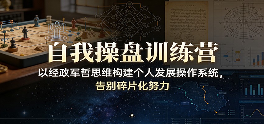 自我操盘训练营：以经政军哲思维构建个人发展操作系统，告别碎片化努力-九九网创