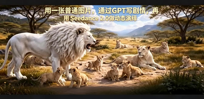 用一张普通图片，通过GPT写剧情，再用Seedance 2.0做动态演绎，居然能生成迪士尼风格搞笑动画-九九网创