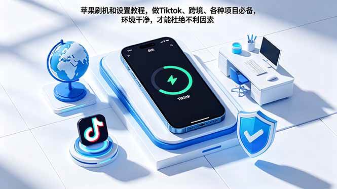 （18558期）苹果刷机和设置教程，做Tiktok、跨境、各种项目必备，环境干净，才能杜绝不利因素-九九网创