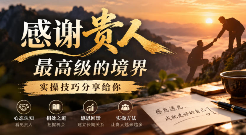 某公众号付费文章：感谢贵人最高级的境界，实操技巧分享给你-九九网创