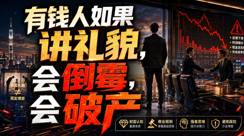 付费文章：有钱人如果讲礼貌，会倒霉，会破产-九九网创