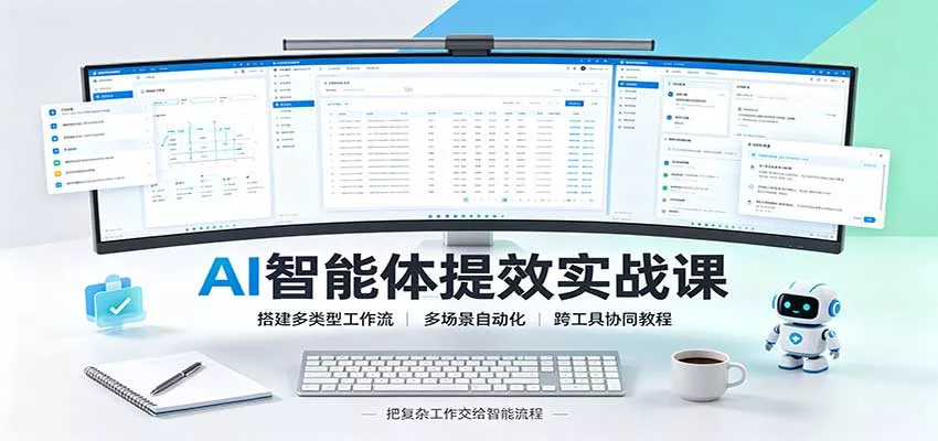 AI智能体提效实战课：搭建多类型工作流，多场景自动化，跨工具协同教程-九九网创