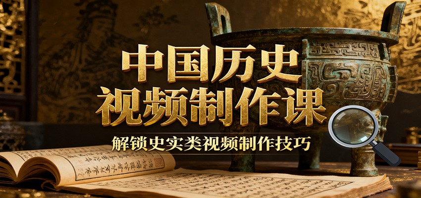 中国历史视频制作课：疆域地图集+参考文案+练习素材，解锁史实类视频制作技巧-九九网创