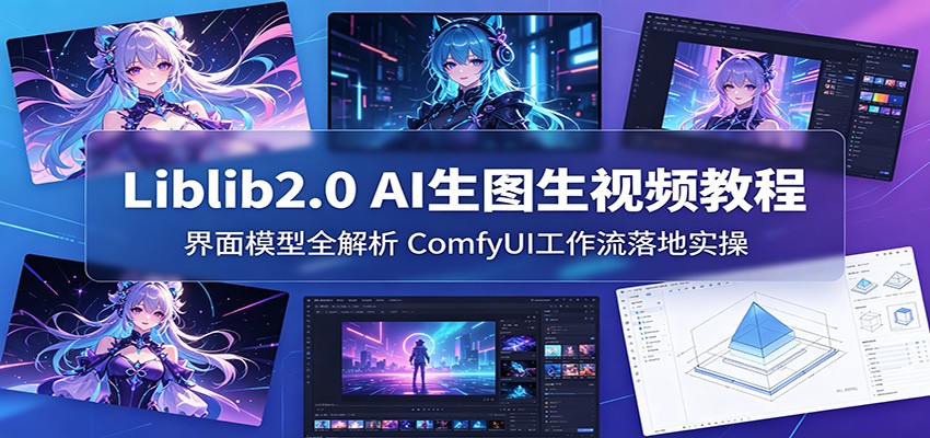Liblib2.0 AI生图生视频教程:界面模型全解析,ComfyUI工作流落地实操-九九网创
