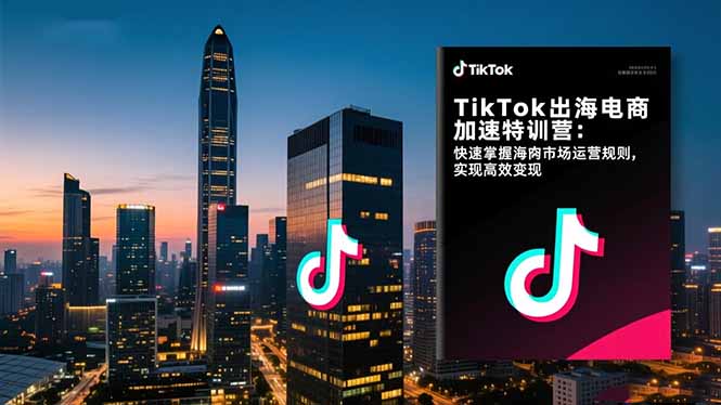TikTok出海电商加速特训营：快速掌握海外市场运营规则，实现高效变现-九九网创
