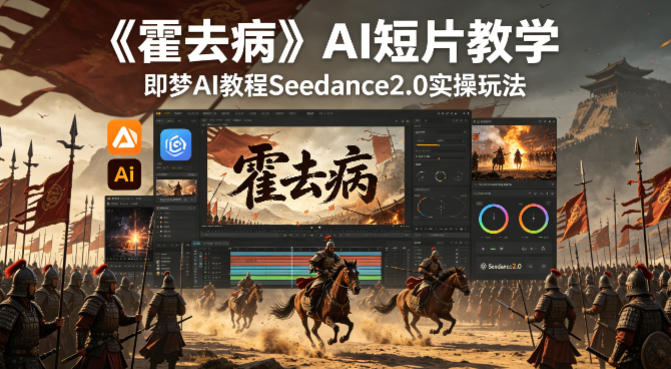 《霍去病》AI短片教学，即梦AI教程Seedance2.0实操玩法-九九网创