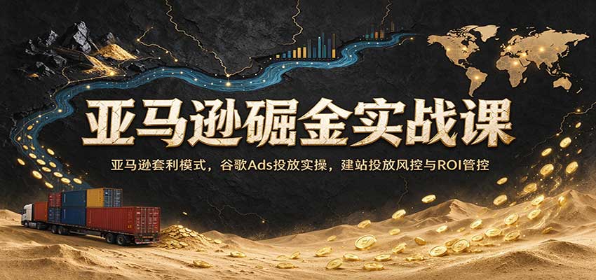 亚马逊掘金实战课：亚马逊套利模式，谷歌Ads投放实操，建站投放风控与ROI管控-九九网创