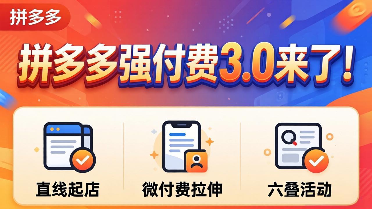 拼多多强付费3.0来了(更新4月-九九网创