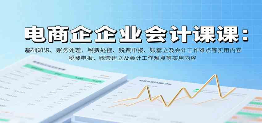 电商企业会计课：基础知识、账务处理、税费申报、账套建立及会计工作难点等实用内容-九九网创