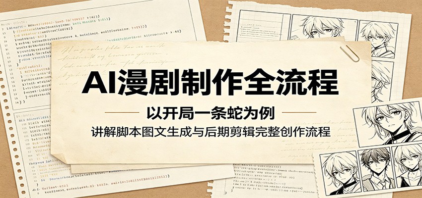 AI漫剧制作全流程:以开局一条蛇为例,讲解脚本图文生成与后期剪辑完整创作流程-九九网创