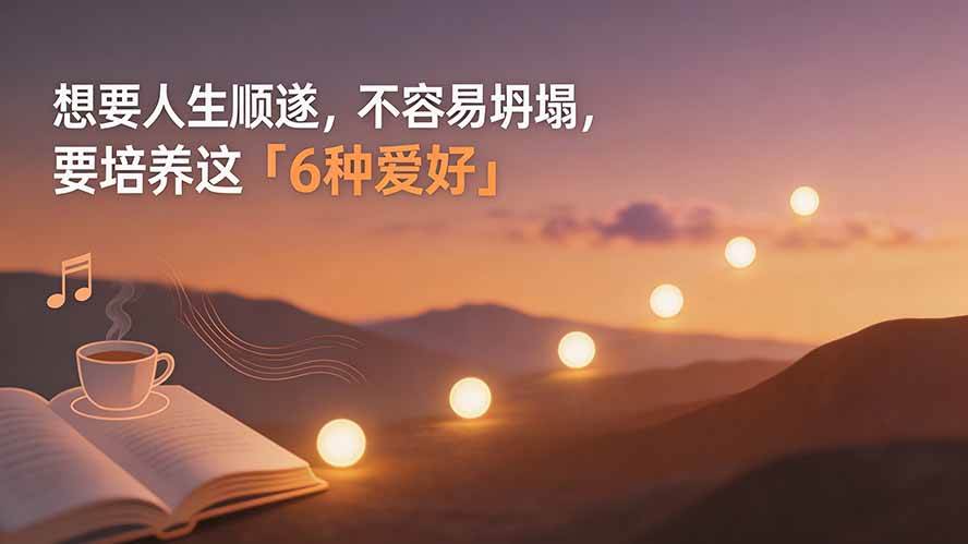 （19638期）付费文章：想要人生顺遂，不容易坍塌，要培养这6种爱好-九九网创