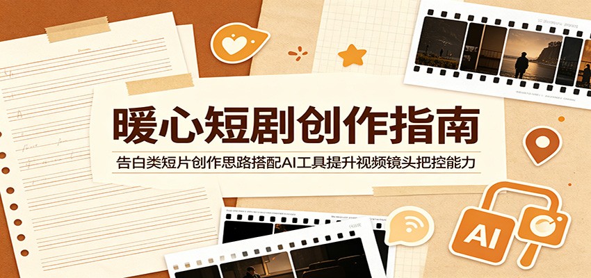 暖心短剧创作指南：告白类短片创作思路搭配AI工具提升视频镜头把控能力-九九网创