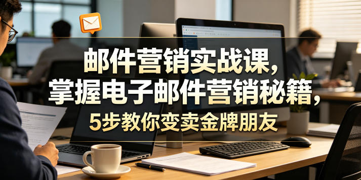 邮件营销实战课，掌握电子邮件营销秘籍，5步教你变卖金牌朋友【原创双语字幕】-九九网创