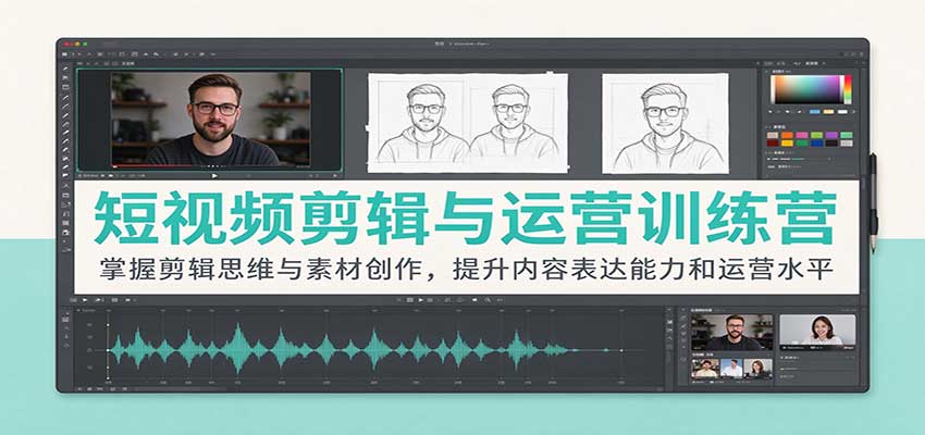 短视频剪辑与运营训练营：掌握剪辑思维与素材创作，提升内容表达能力和运营水平-九九网创