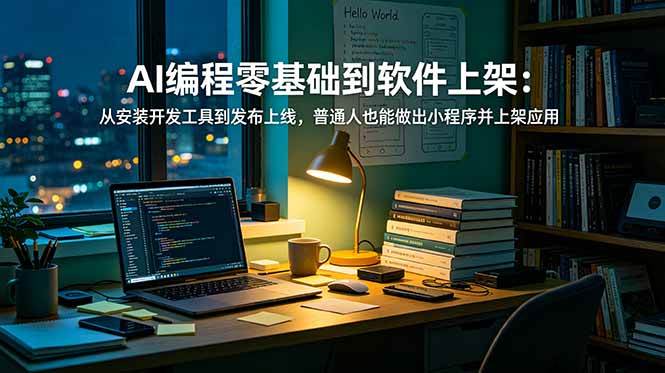 （19109期）AI编程零基础到软件上架：从安装开发工具到发布上线，普通人也能做出小程序并上架应用商店-九九网创