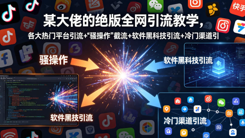 某大佬的绝版全网引流教学，各大热门平台引流+-九九网创