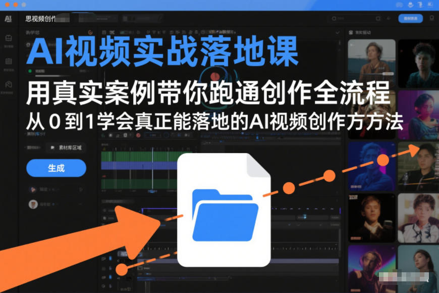AI视频实战落地课，用真实案例带你跑通创作全流程，从0到1学会真正能落地的AI视频创作方法-九九网创