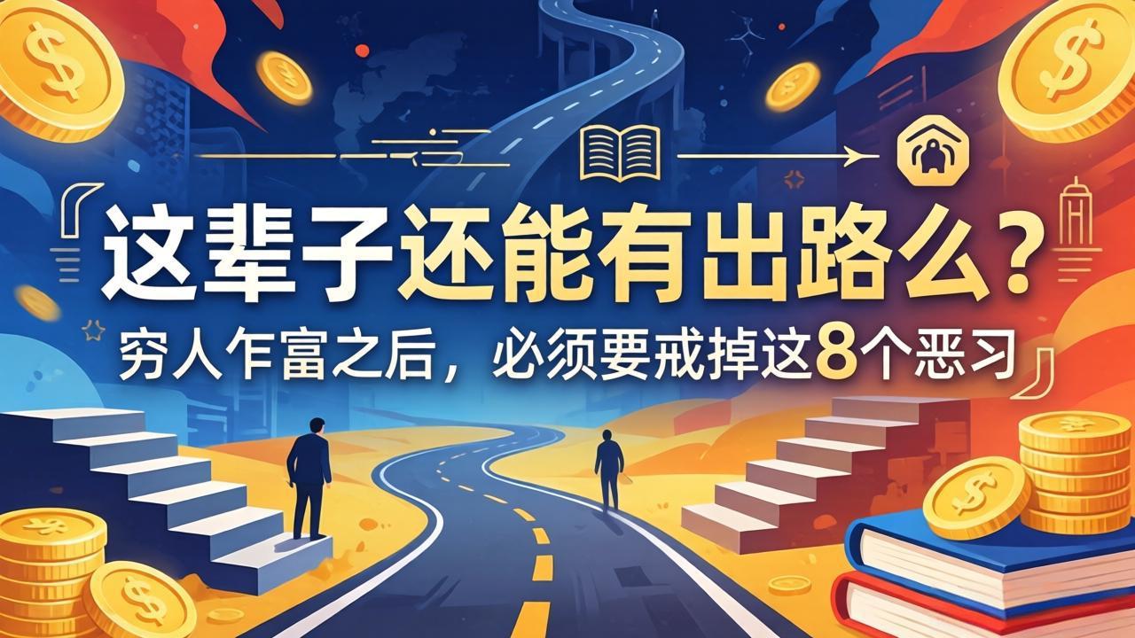 关于人生两篇付费文章【这辈子还能有出路么？】【穷人乍富之后，必须要戒掉这8个恶习】-九九网创