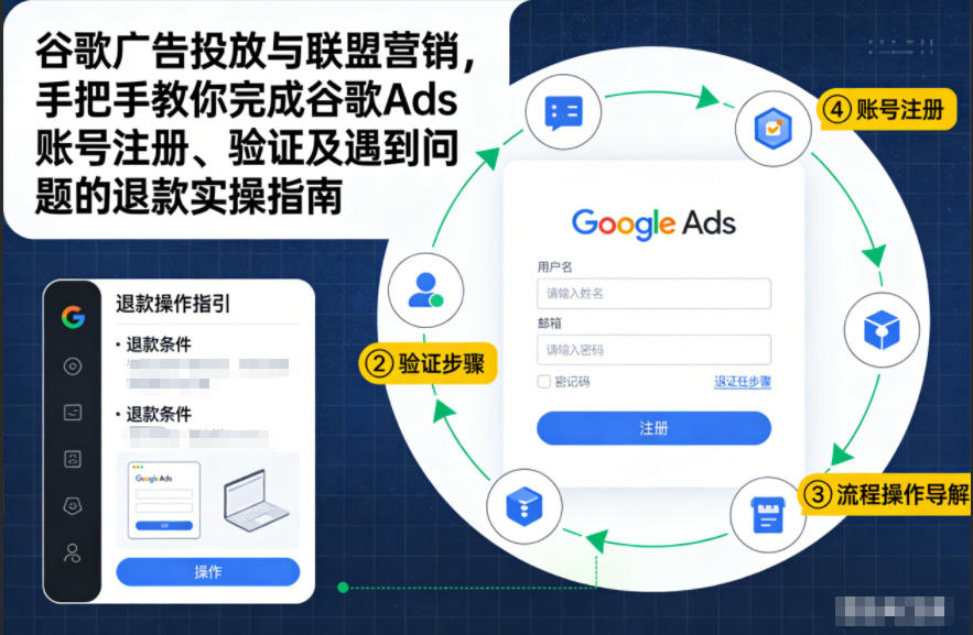 谷歌广告投放与联盟营销，手把手教你完成谷歌Ads账号注册、验证及遇到问题的退款实操指南-九九网创