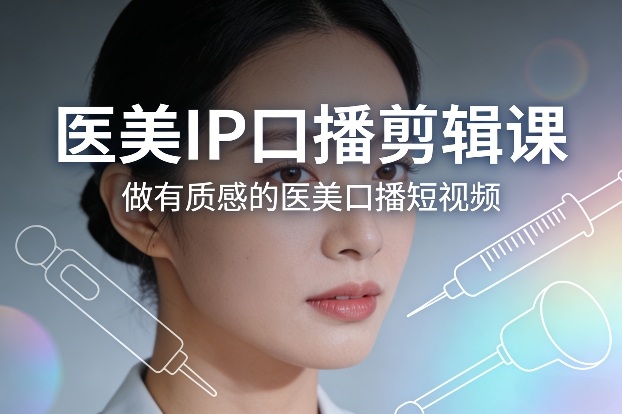 医美IP口播剪辑课，做有质感的医美口播短视频-九九网创