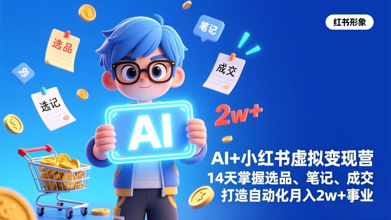 AI+小红书虚拟变现营(完结-九九网创